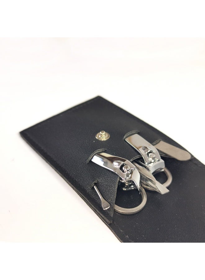 Portable 7-Piece Manicure Set, Leatherette Case with Stainless Steel Nail Clippers, Scissors, Ear Pick, Professional Grooming Kit - Image 5